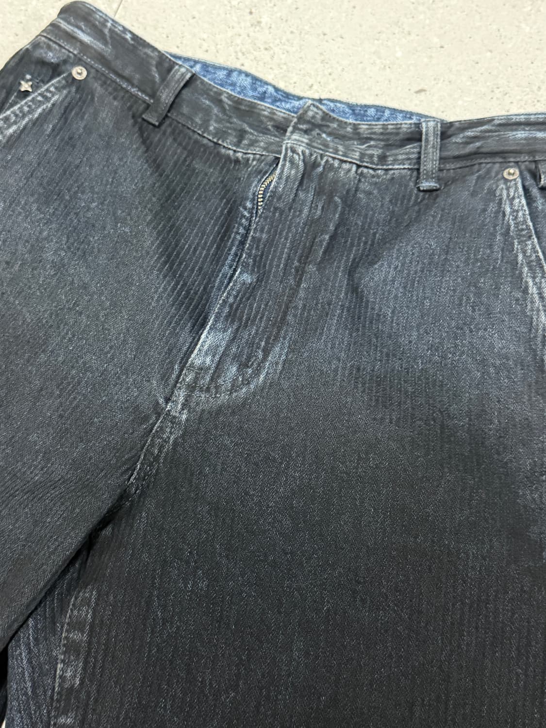 벨리에 트루 레귤러 데님 팬츠 - 페인티드 블랙 상품이미지8