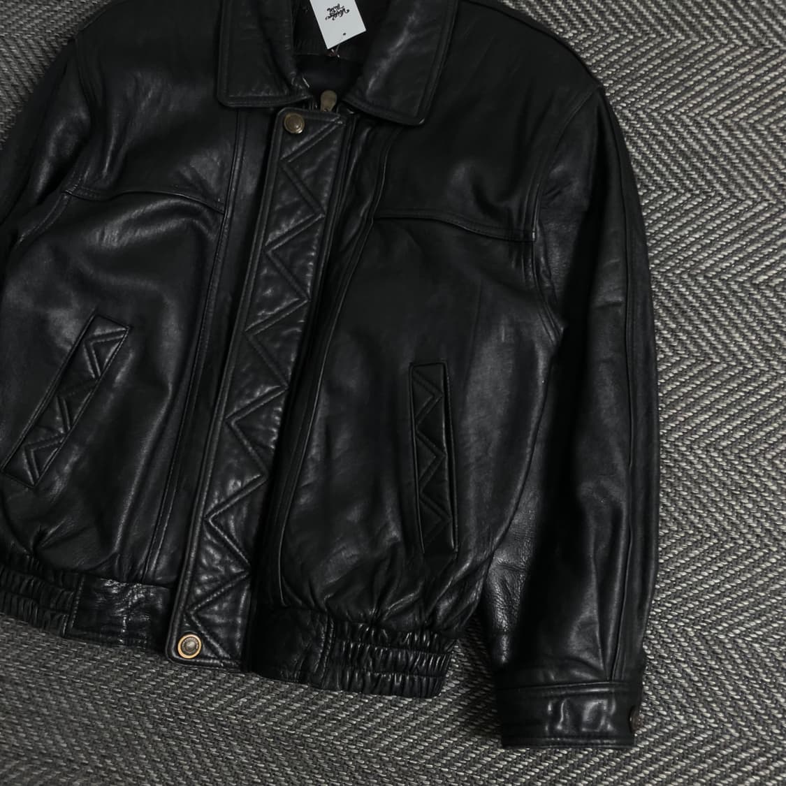 아카이브 양가죽 레더 봄버 자켓o 3454 상품이미지2