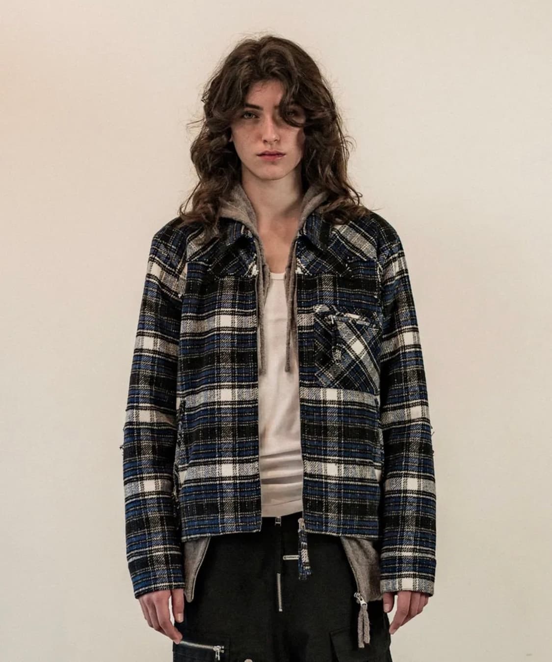 더바이닐하우스 플란넬 자켓 블루 상품이미지2