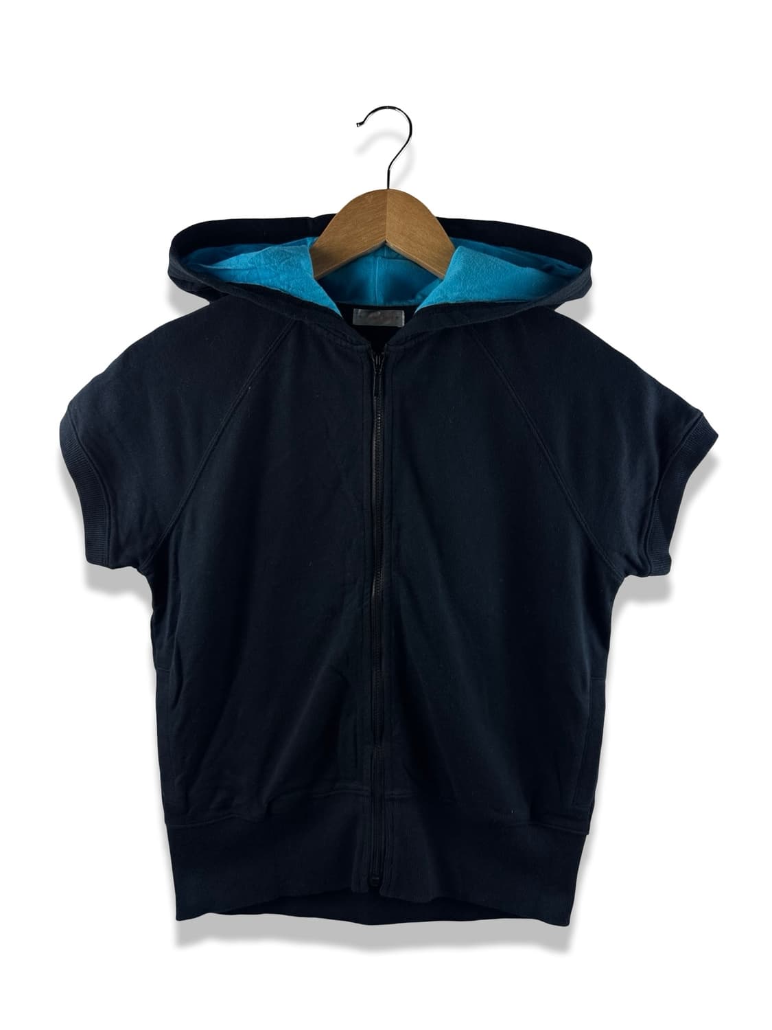 JPN Y2K 레터링 자수 반팔 후드집업1949 상품이미지2