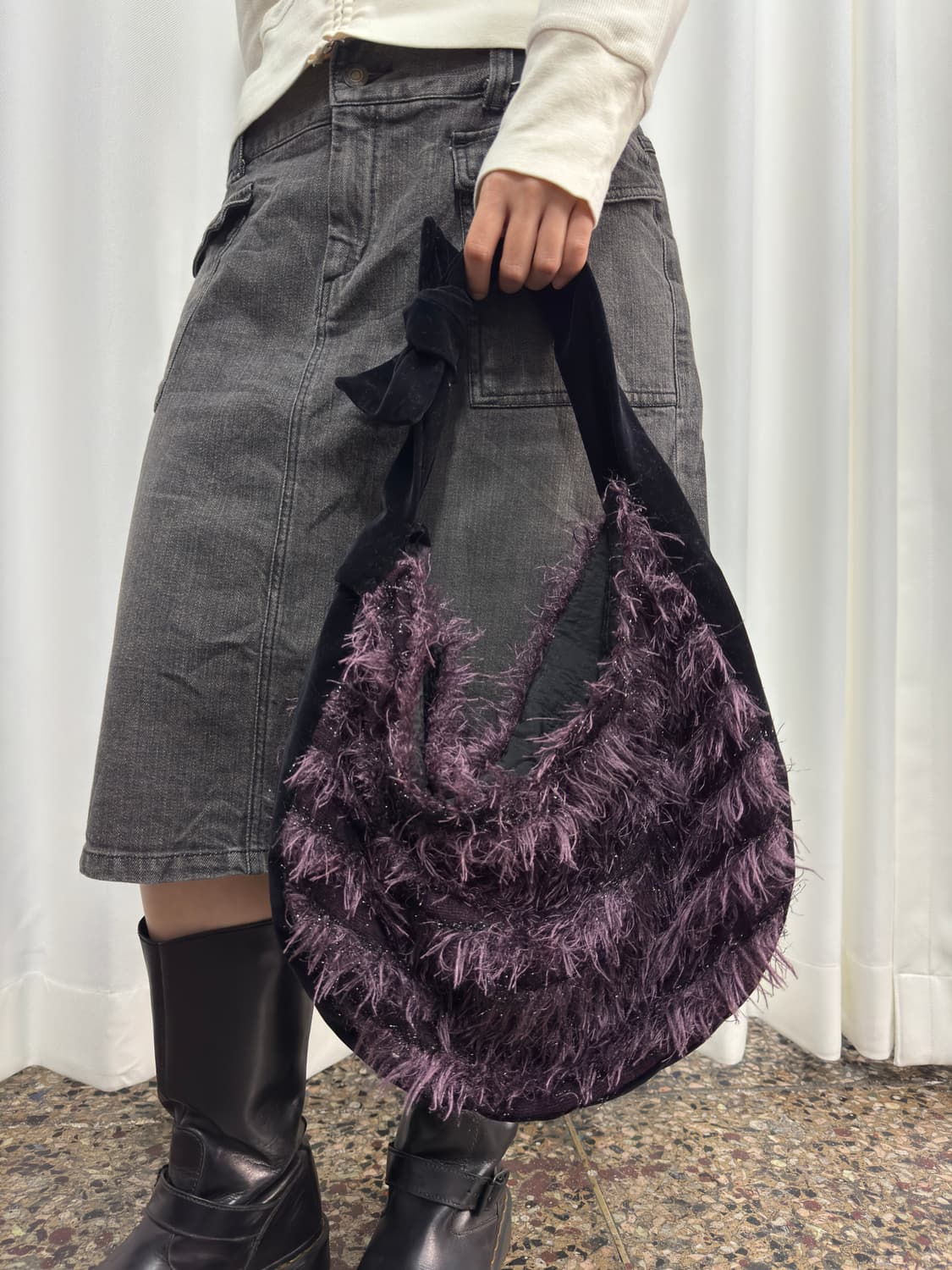 fur velvet bag 상품이미지6