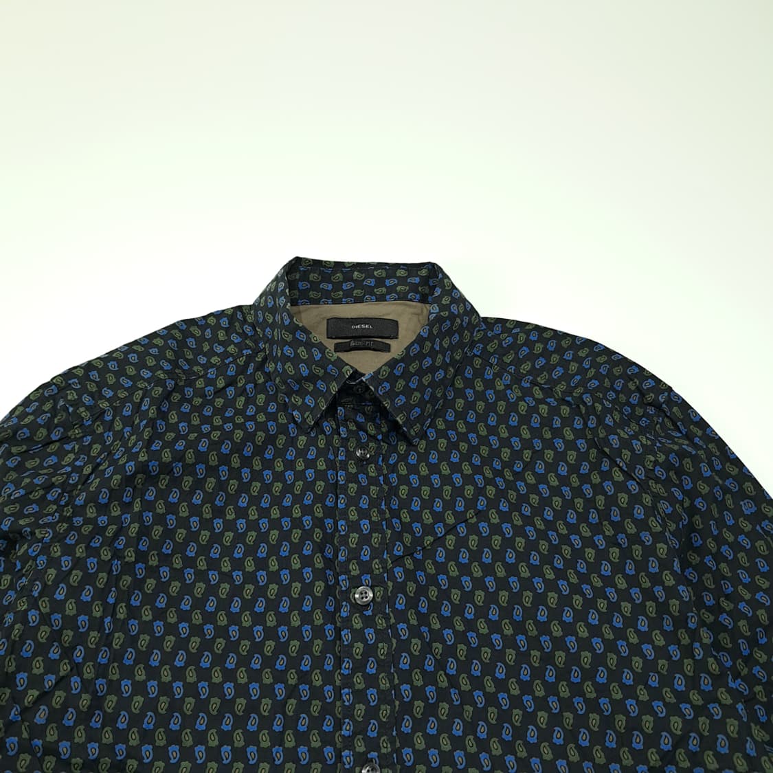 CL297 XL 디젤 인도산 페이즐리 블랙 셔츠 남방 상품이미지2