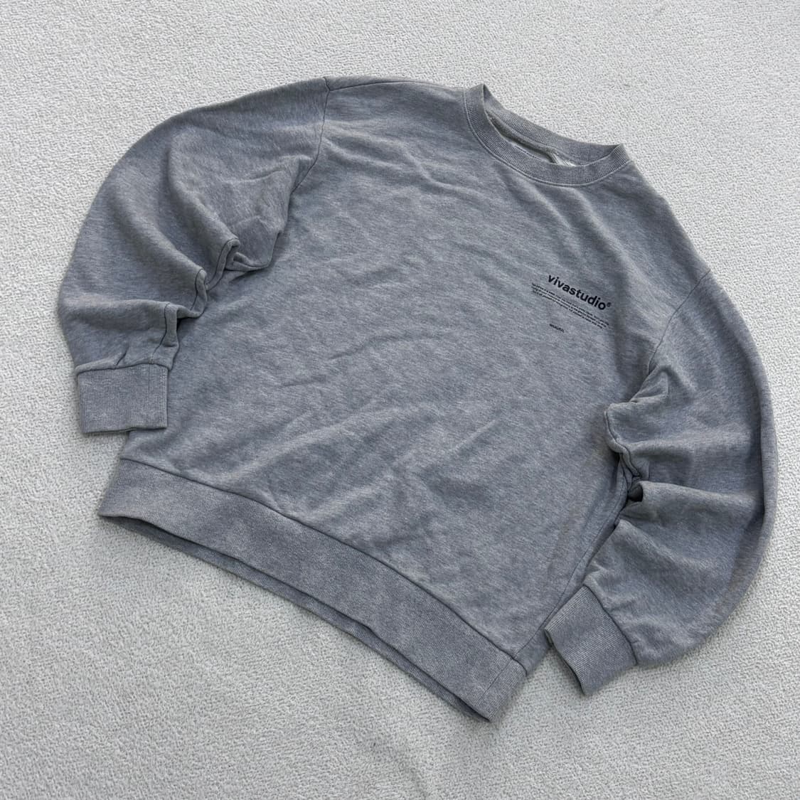 S 비바스튜디오 스몰로고 맨투맨 티셔츠 0429E 상품이미지1