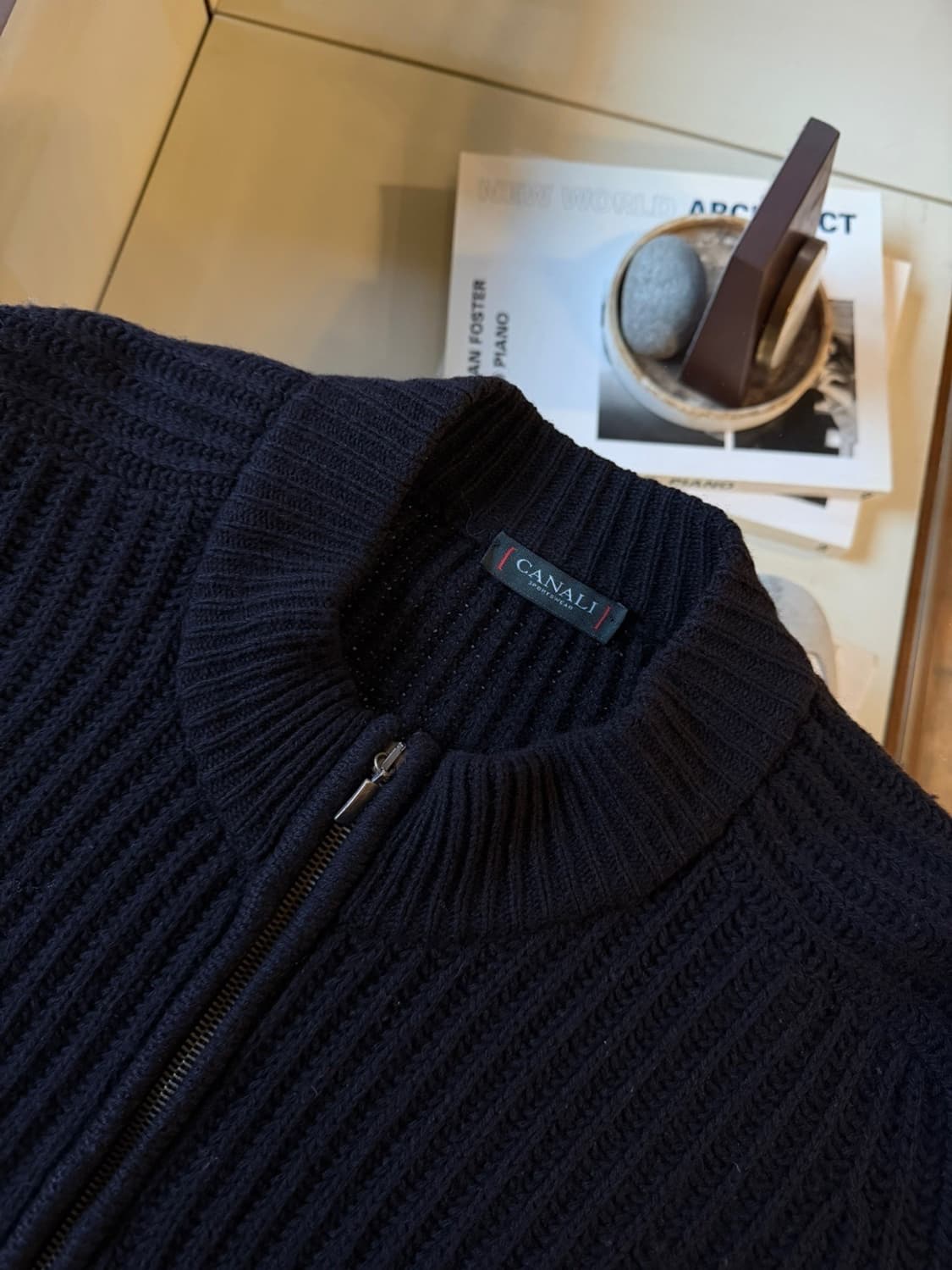 까날리 짚업 가디건 105 상품이미지8