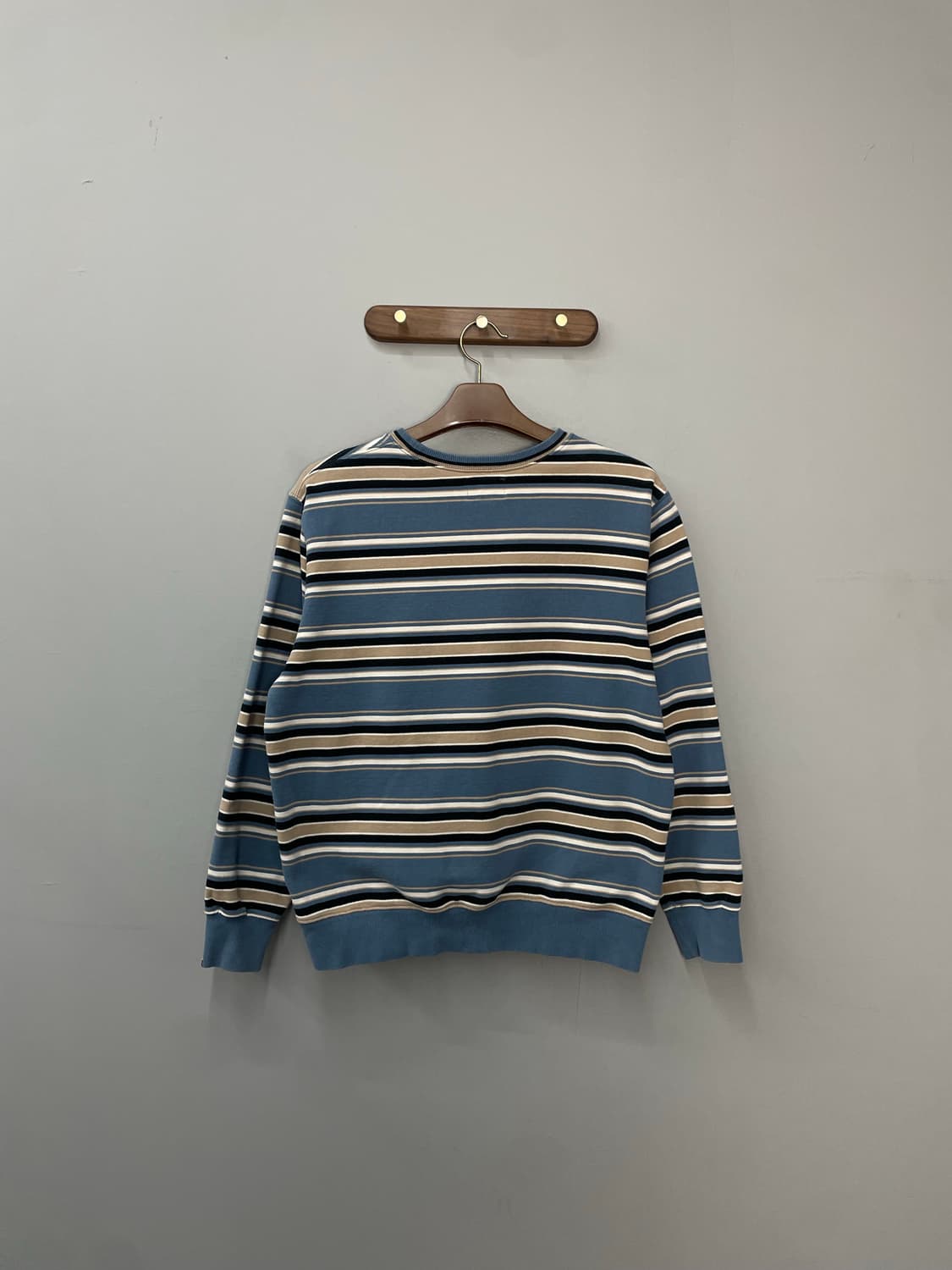 디스이즈네버댓 스트라이프 센터로고 맨투맨 H1813 상품이미지5