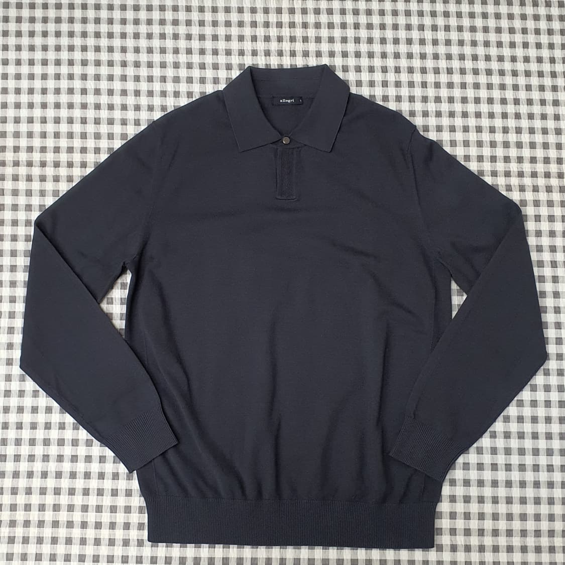 알레그리 긴소매 니트 카라티 남자95 상품이미지1