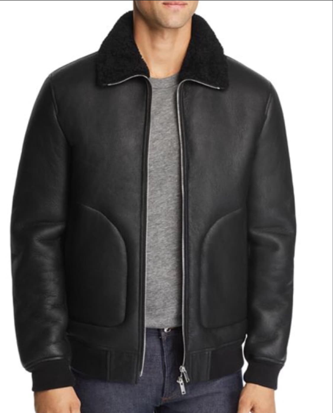 띠어리 시어링 레더 봄버 무스탕 자켓 S(95) 상품이미지9