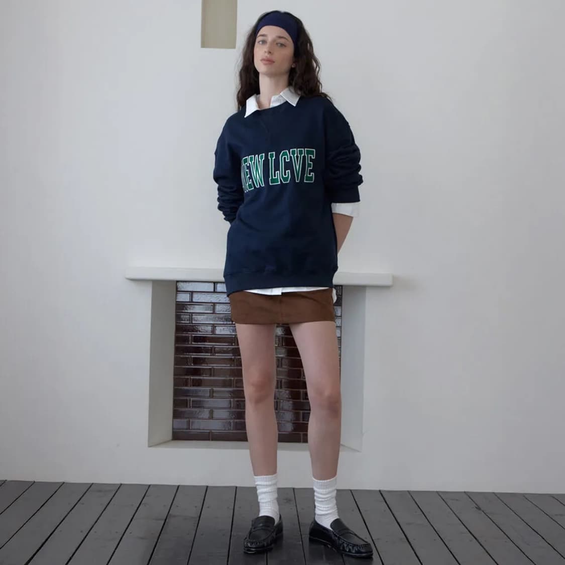 (택ㅇ새상품) 엘씨브이 맨투맨 네이비 상품이미지2