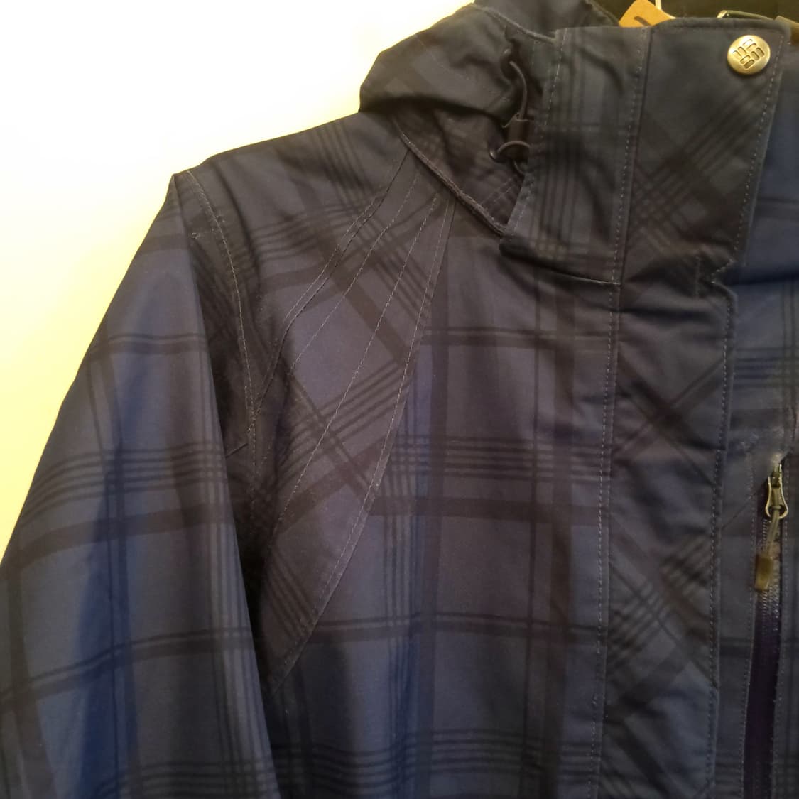 컬럼비아 체크 패턴 스키복 바람막이 상품이미지1