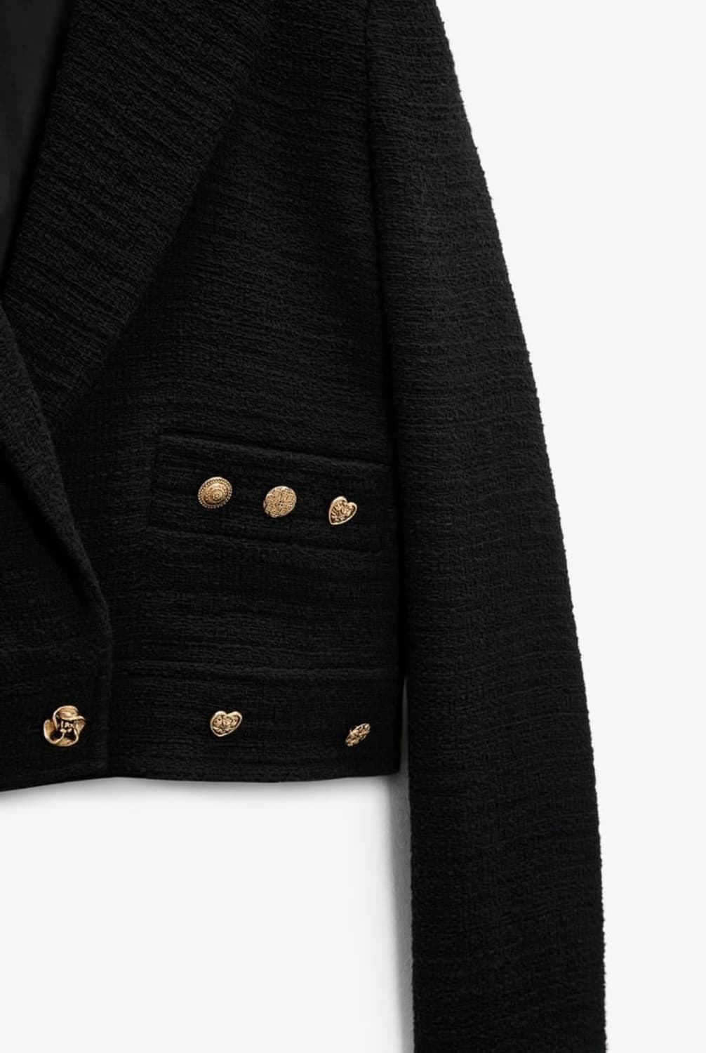 트위드 금장버튼 블레이저 크롭 자켓 상품이미지2