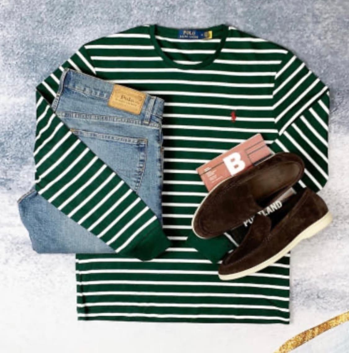 폴로 랄프로렌 스트라이프 롱 슬리브 티셔츠 M 상품이미지7