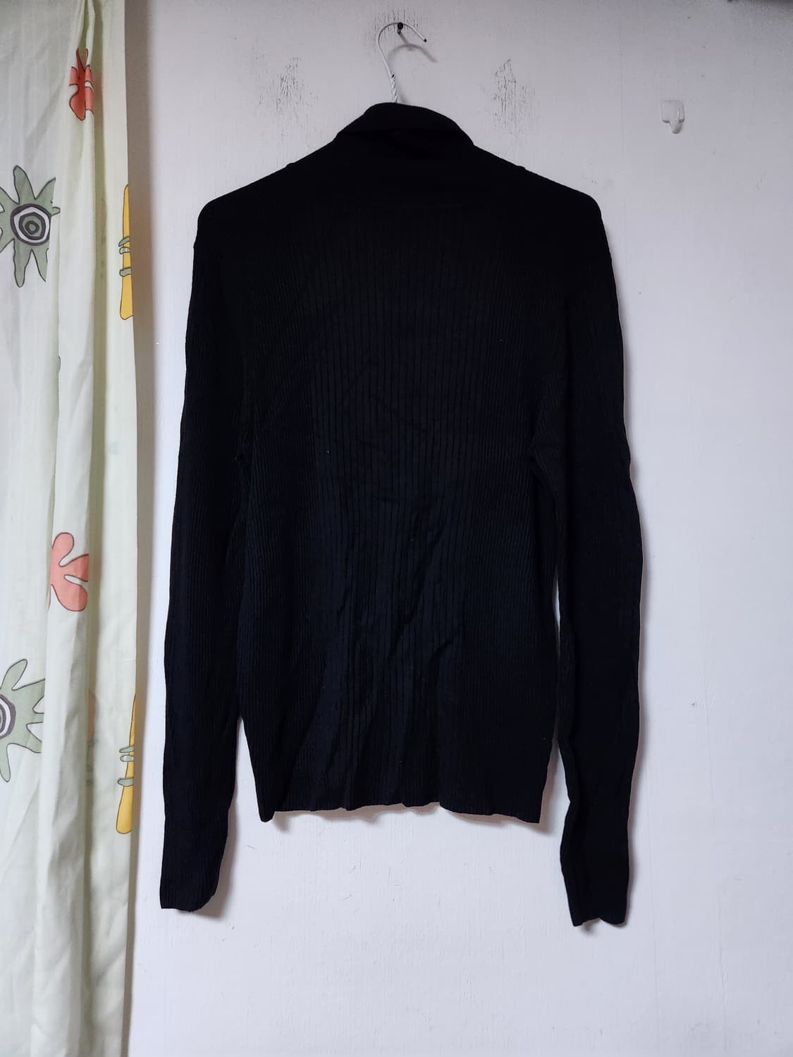 블랙 골지 목폴라 니트 F 상품이미지2