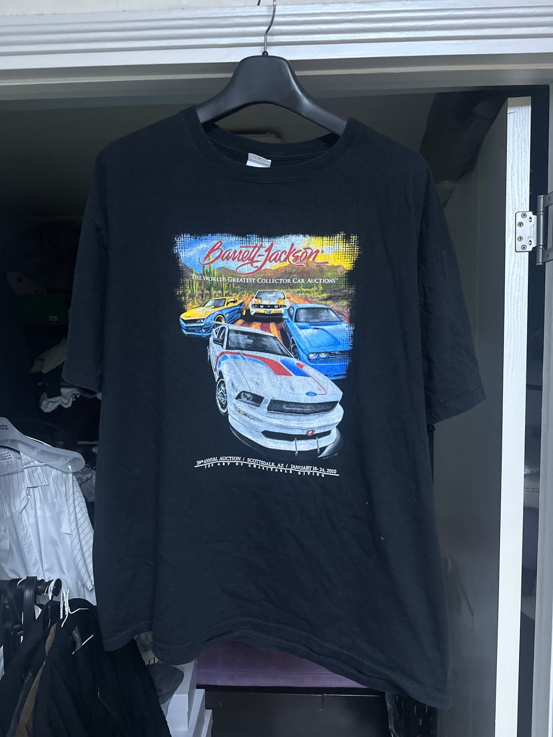 [2XL] 빈티지 레이싱 프린트 티셔츠 상품이미지1