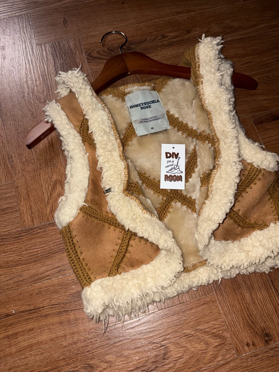 일본빈티지 퍼 후드 베스트 상품이미지4