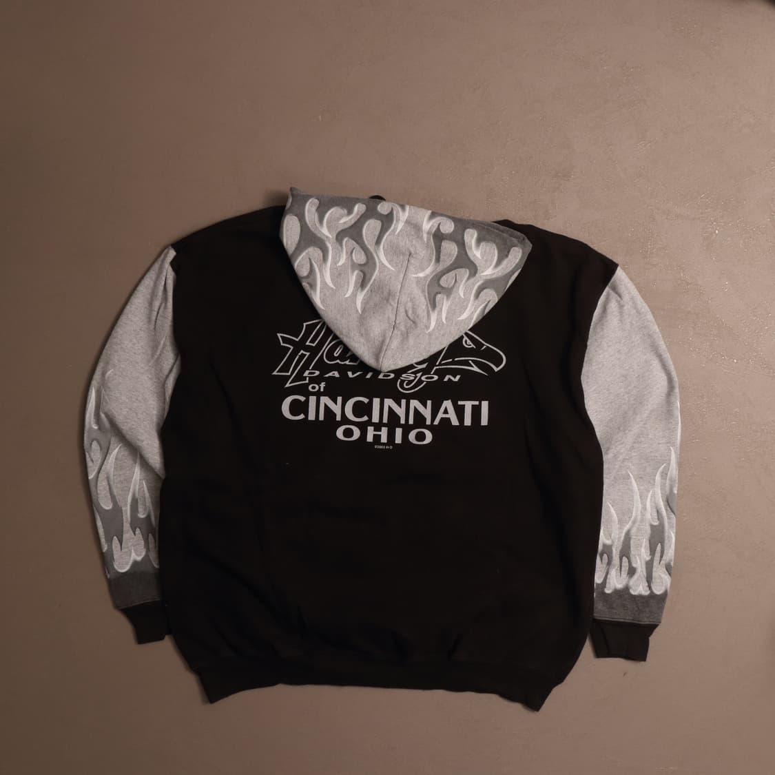 할리데이비슨 플레임 프린팅 후드티 A1750 상품이미지4