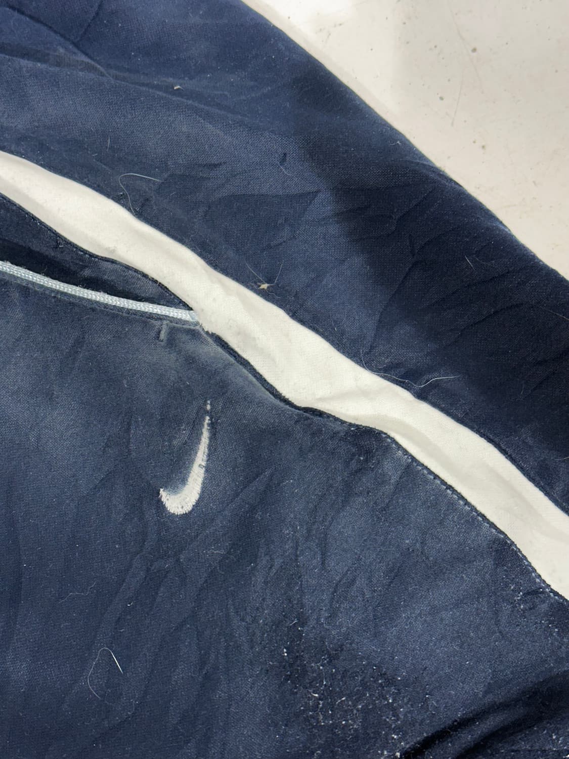 00s 나이키 네이비 화이트 사이드 라인 추리닝 바지 와이드 팬츠  XL 상품이미지6