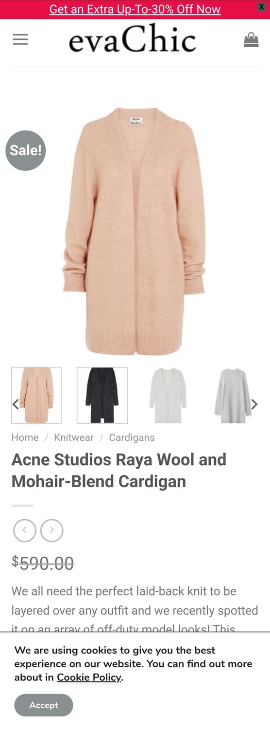 여성 S) 아크네 스튜디오 라야 모헤어 오버핏 니트 오픈 롱 가디건 상품이미지9