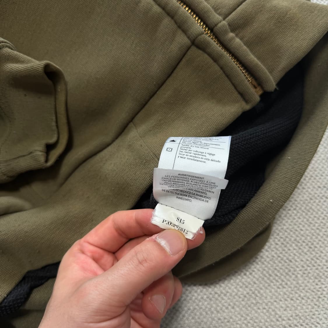 칼하트 써멀 후드집업 카키 상품이미지6