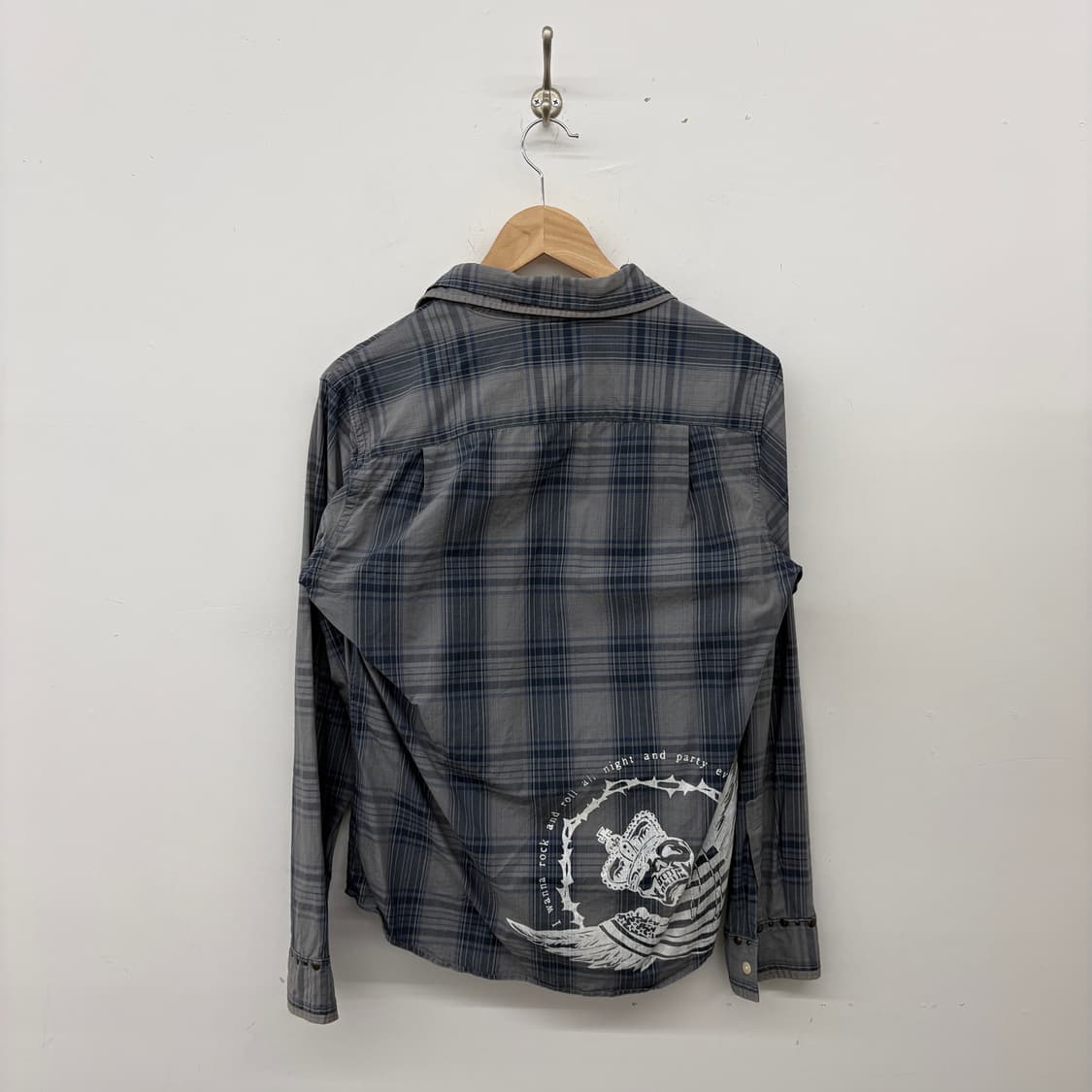 PPFM 빈티지 체크 셔츠 긴팔 남방 여성M 상품이미지4