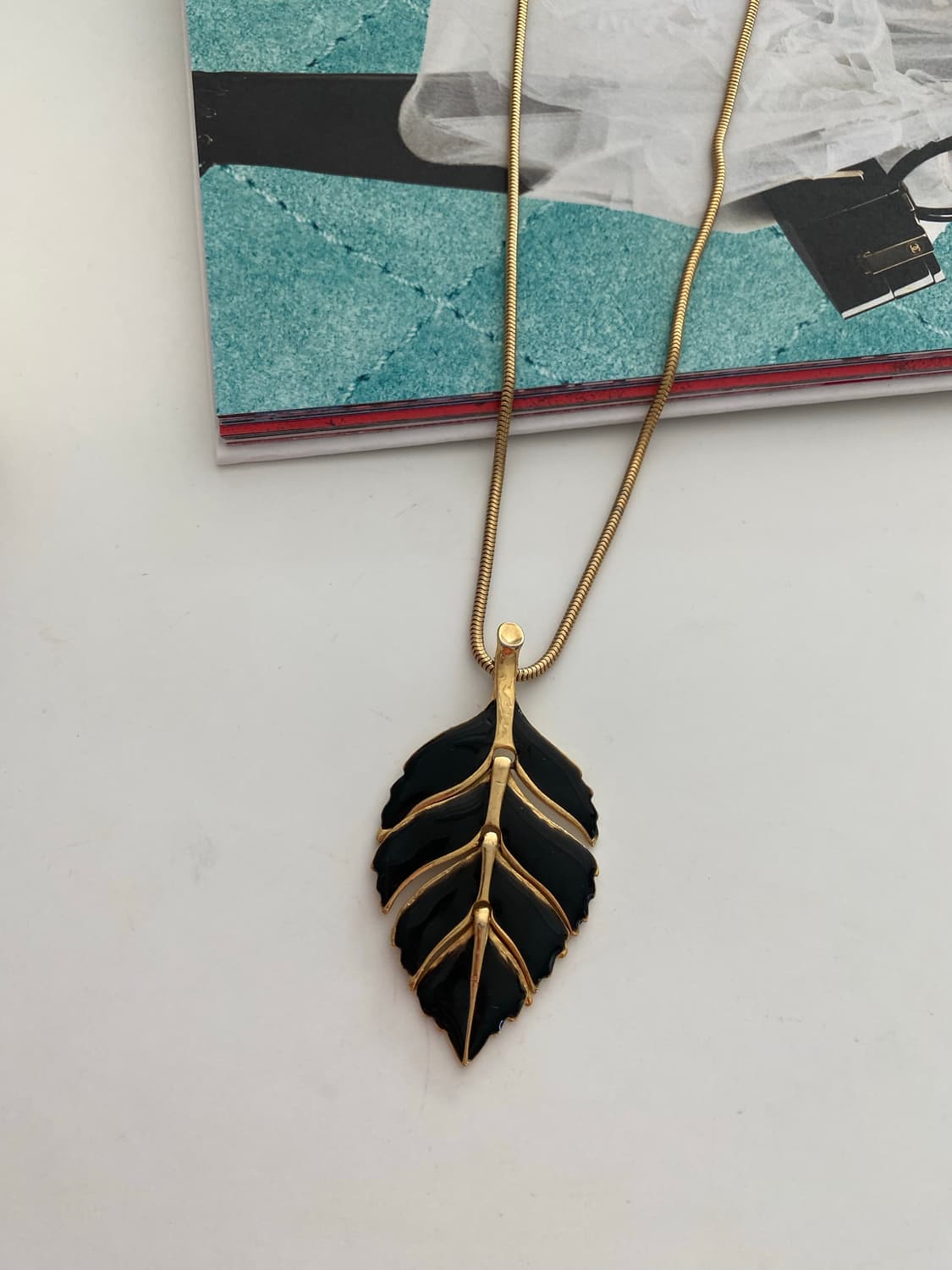 빈티지 리프 골드 목걸이 y2k  상품이미지1