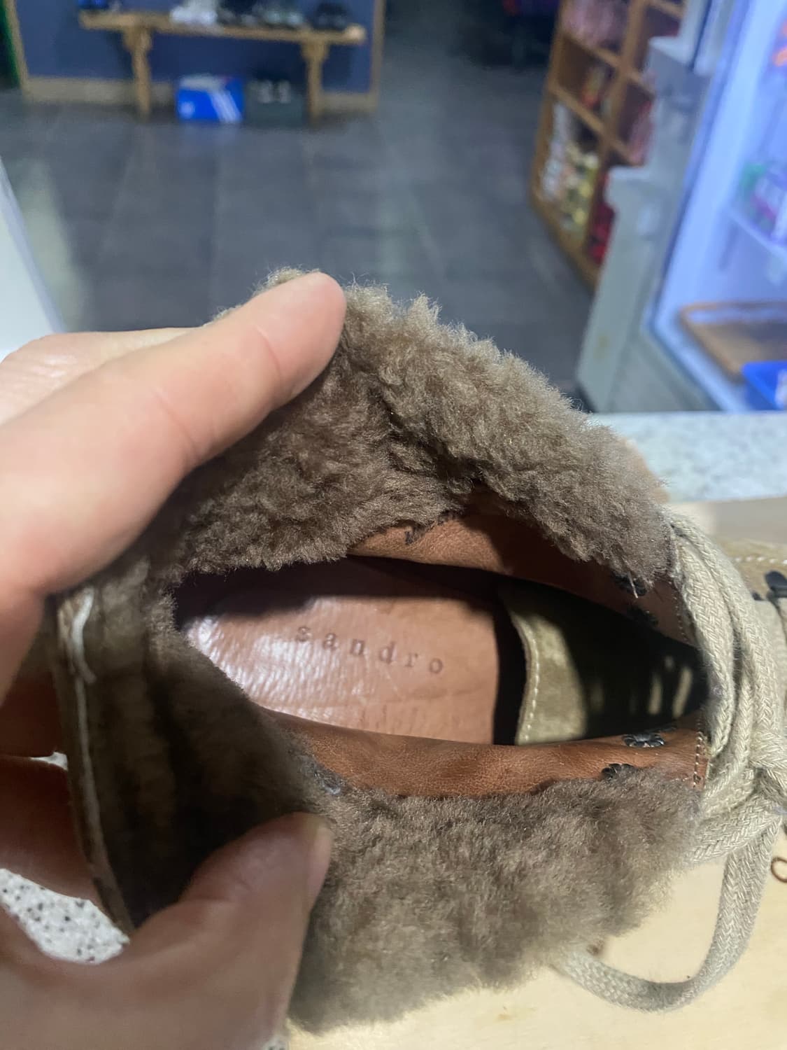 산드로 리얼스웨이드 양모 웨지 부츠 7사이즈 상품이미지10