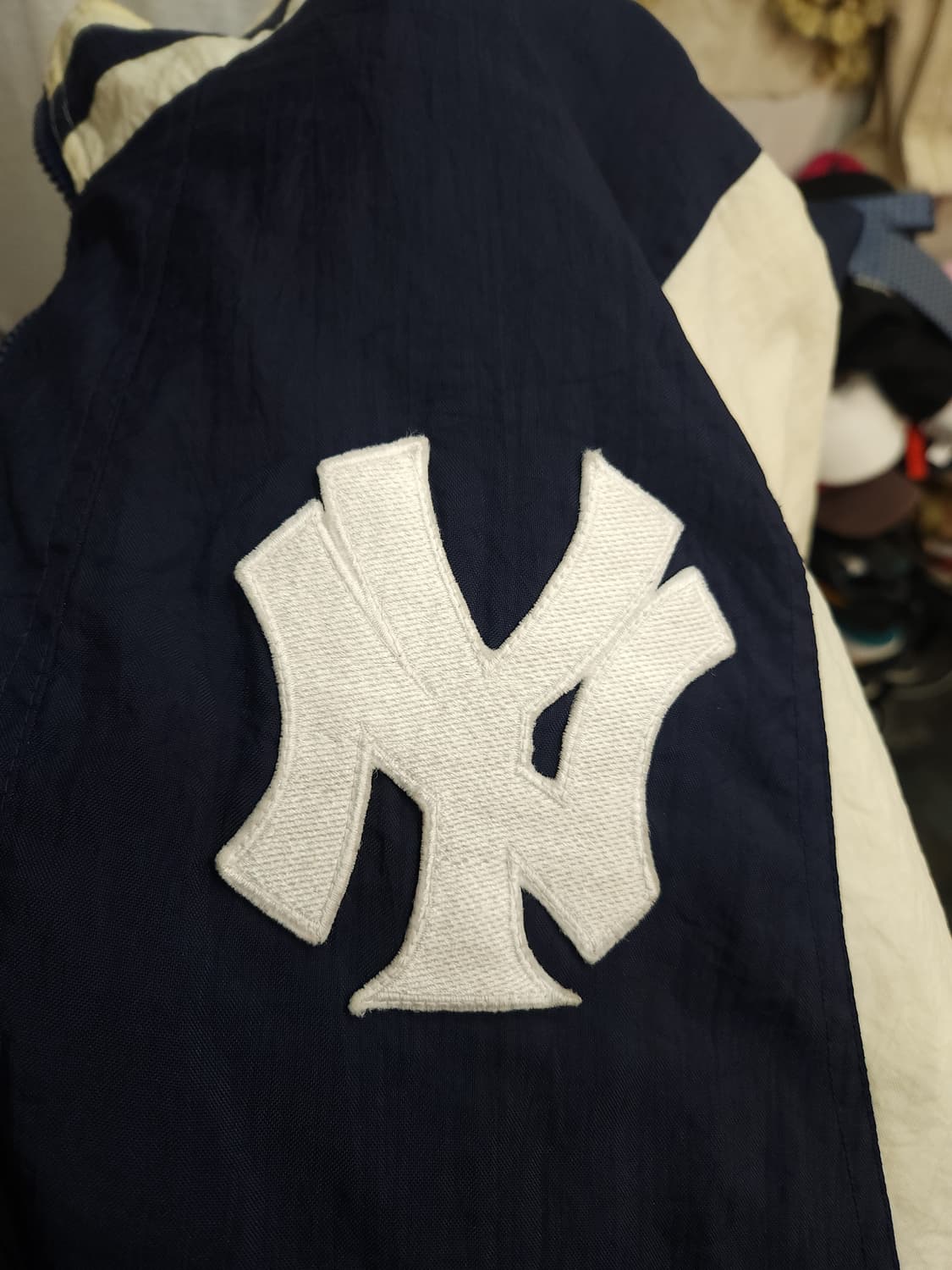 apex one 90s 뉴욕양키스 누빔 점퍼 오버핏소매 usa 상품이미지4