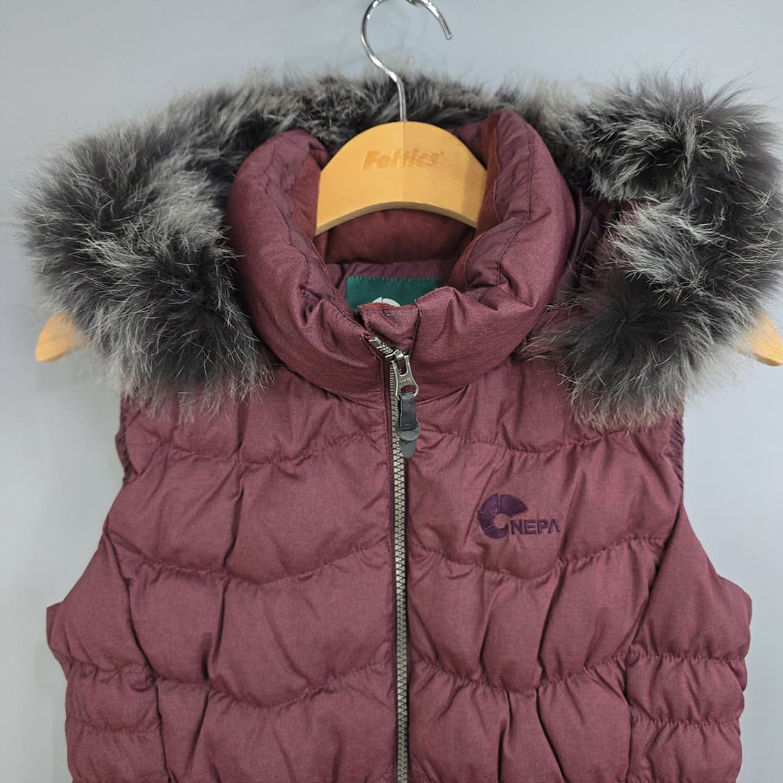 네파(NEPA) 퍼 후드 덕다운 롱 베스트 85 상품이미지2