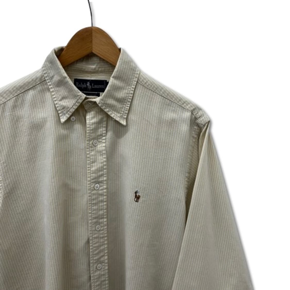 랄프로렌 옐로 스트라이프 코튼 셔츠 상품이미지4