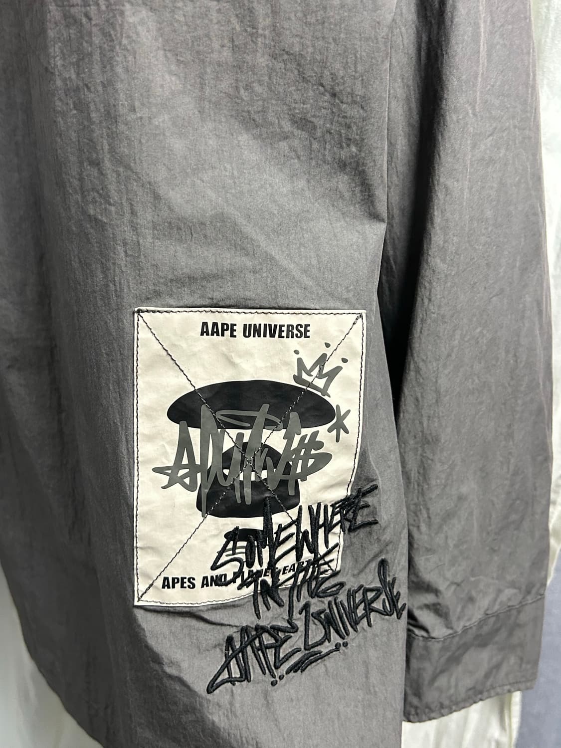 에이프 롱 슬리브 셔츠 블랙 XL 상품이미지5