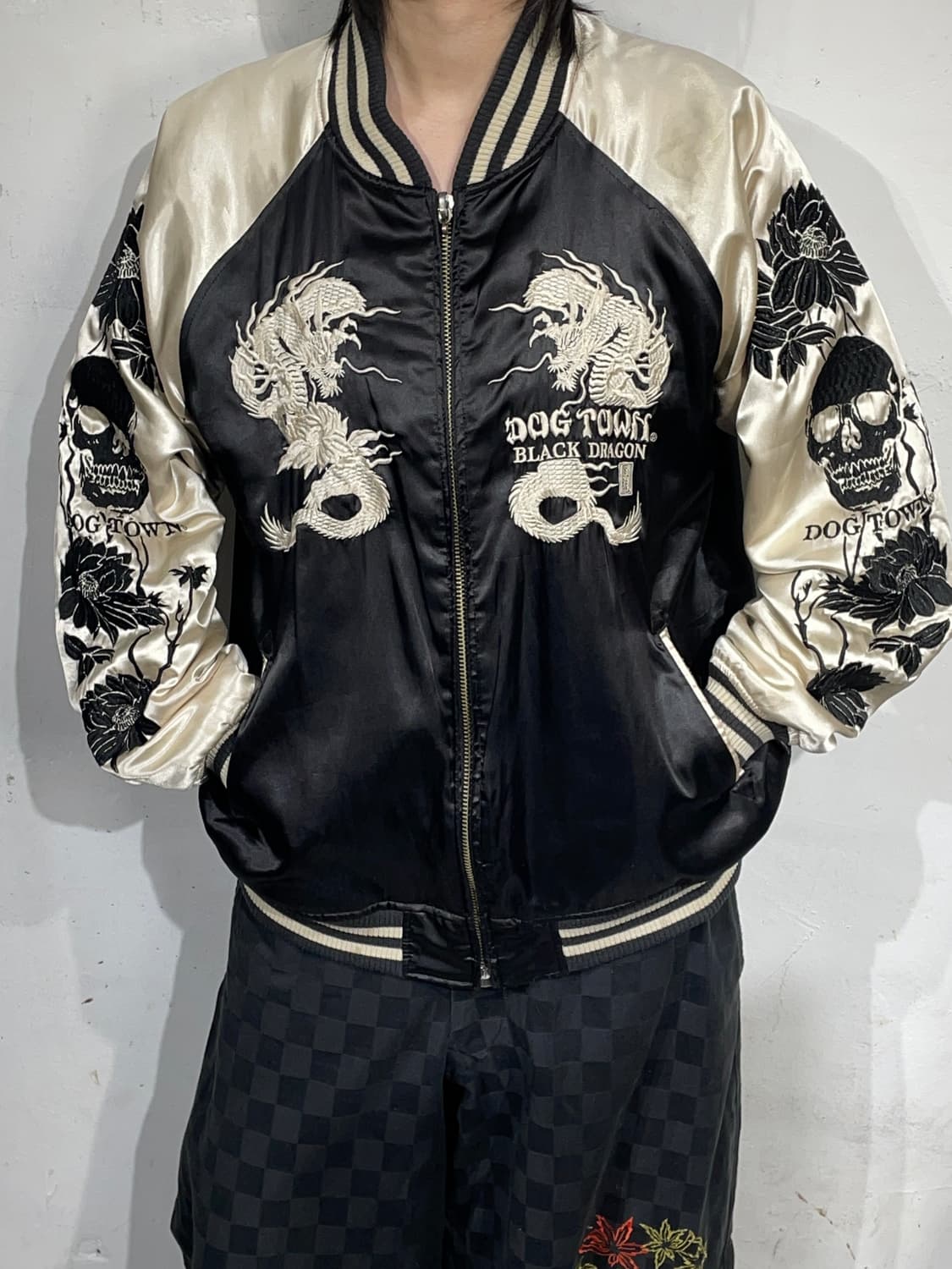 도그타운 블랙 드래곤 사무라이 수이베어 자켓 스카잔 오리엔탈 자수 스카쟌 상품이미지4