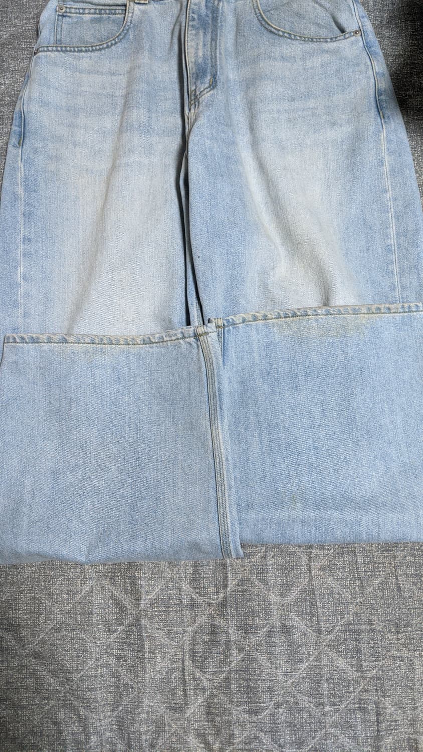 노운 와이드 데님 팬츠 라이트 블루 상품이미지5