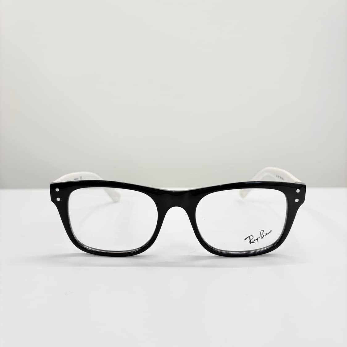 RAYBAN 레이밴 블랙화이트 스퀘어 뿔테 상품이미지3