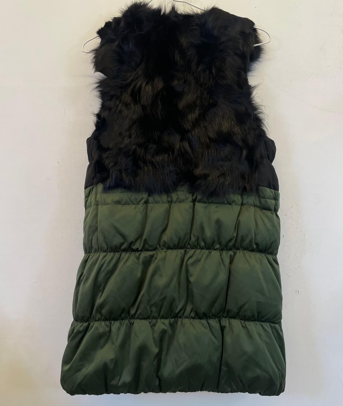 베네통 폭스퍼 양가죽 오리털패딩조끼:) 롱조끼베스트 덕다운 여우털조끼패딩 상품이미지3