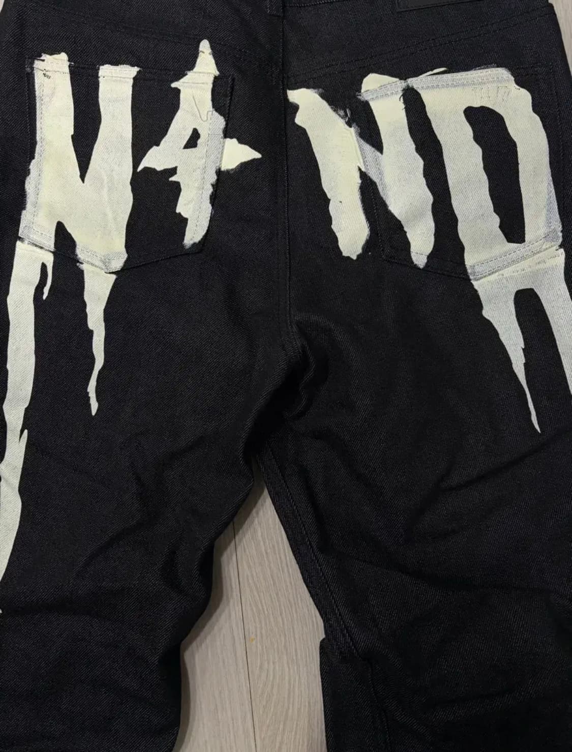 [XL] 낫포너드 N4ND Drip Logo Denim Pants 상품이미지3