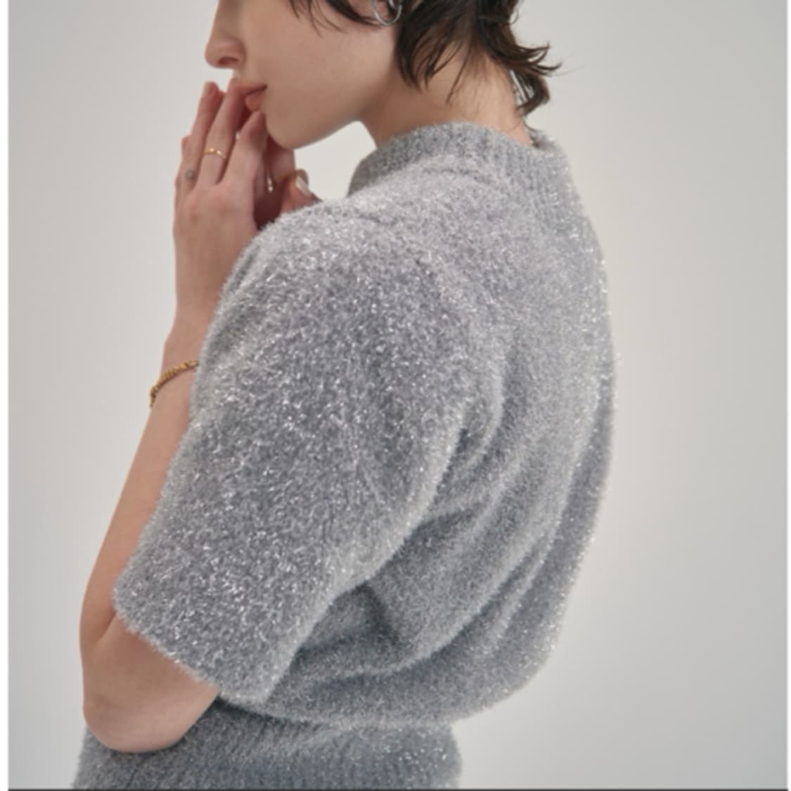 Mecre 글리터 반팔 니트 상품이미지2