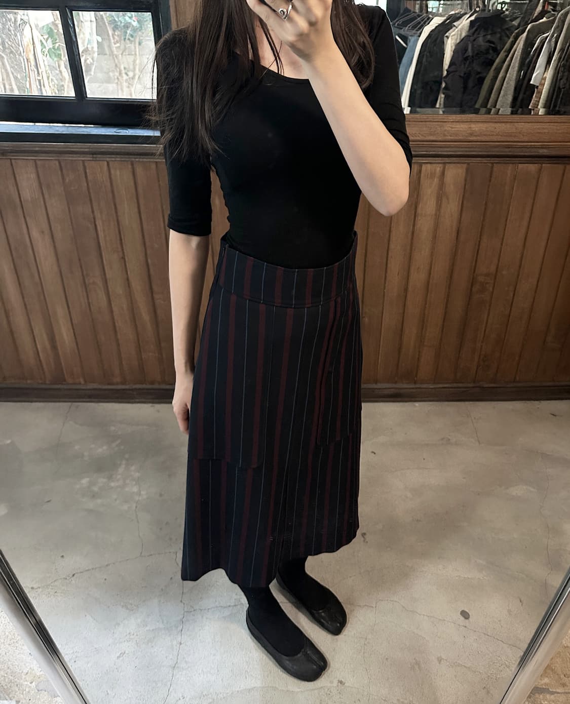 SEE BY CHLOE striped flare skirt 상품이미지1