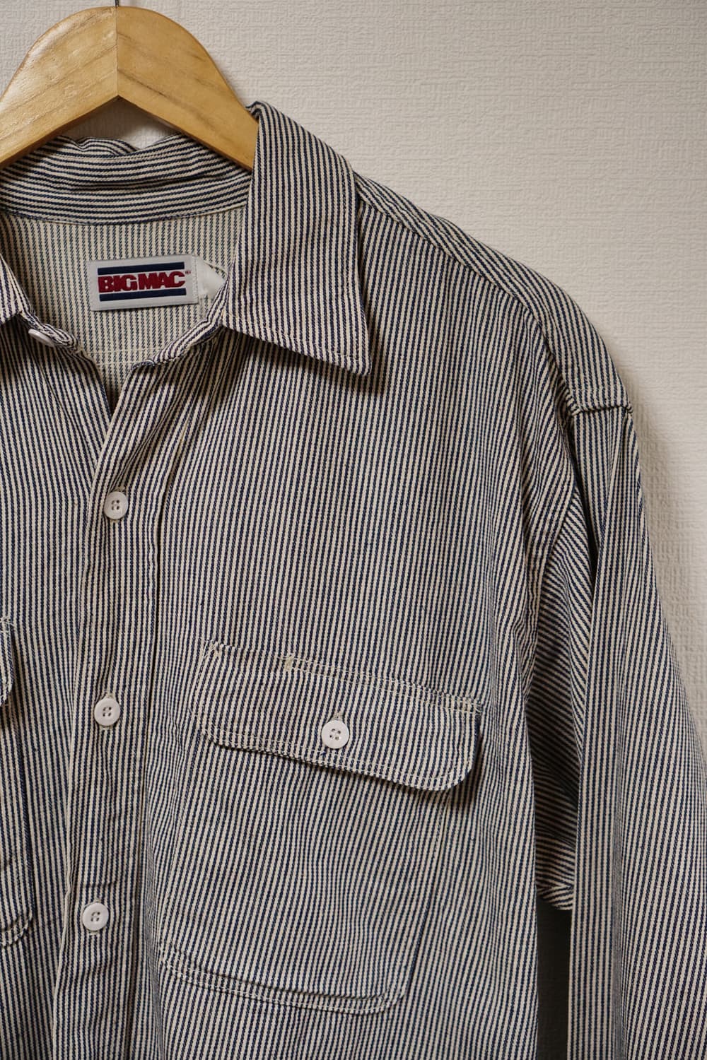 80~90’s Big Mac 히코리 스트라이프 워크 셔츠 상품이미지3