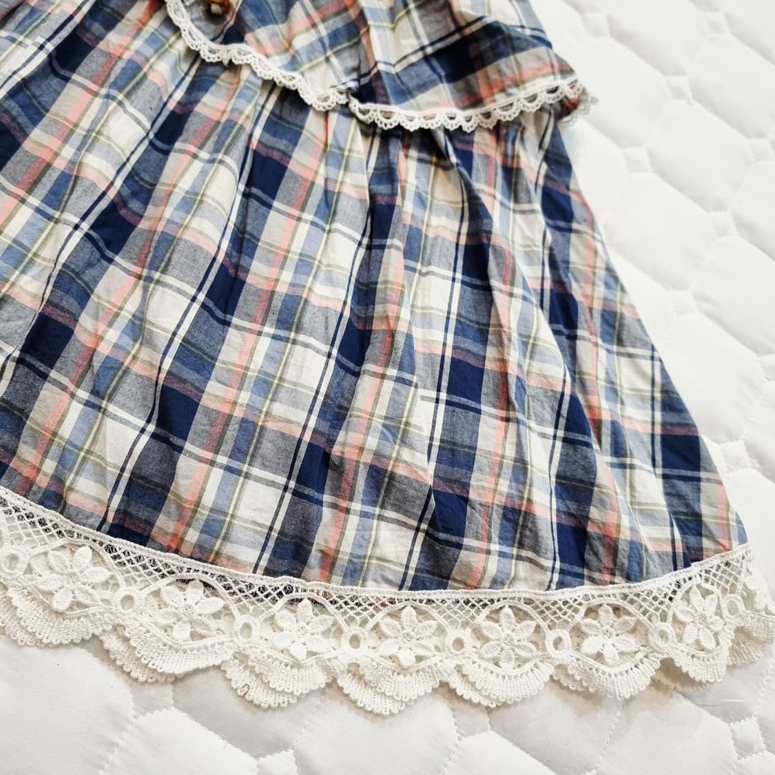 LIZ LISA 리즈리사 체크 홀터넥 레이스 원피스 상품이미지4