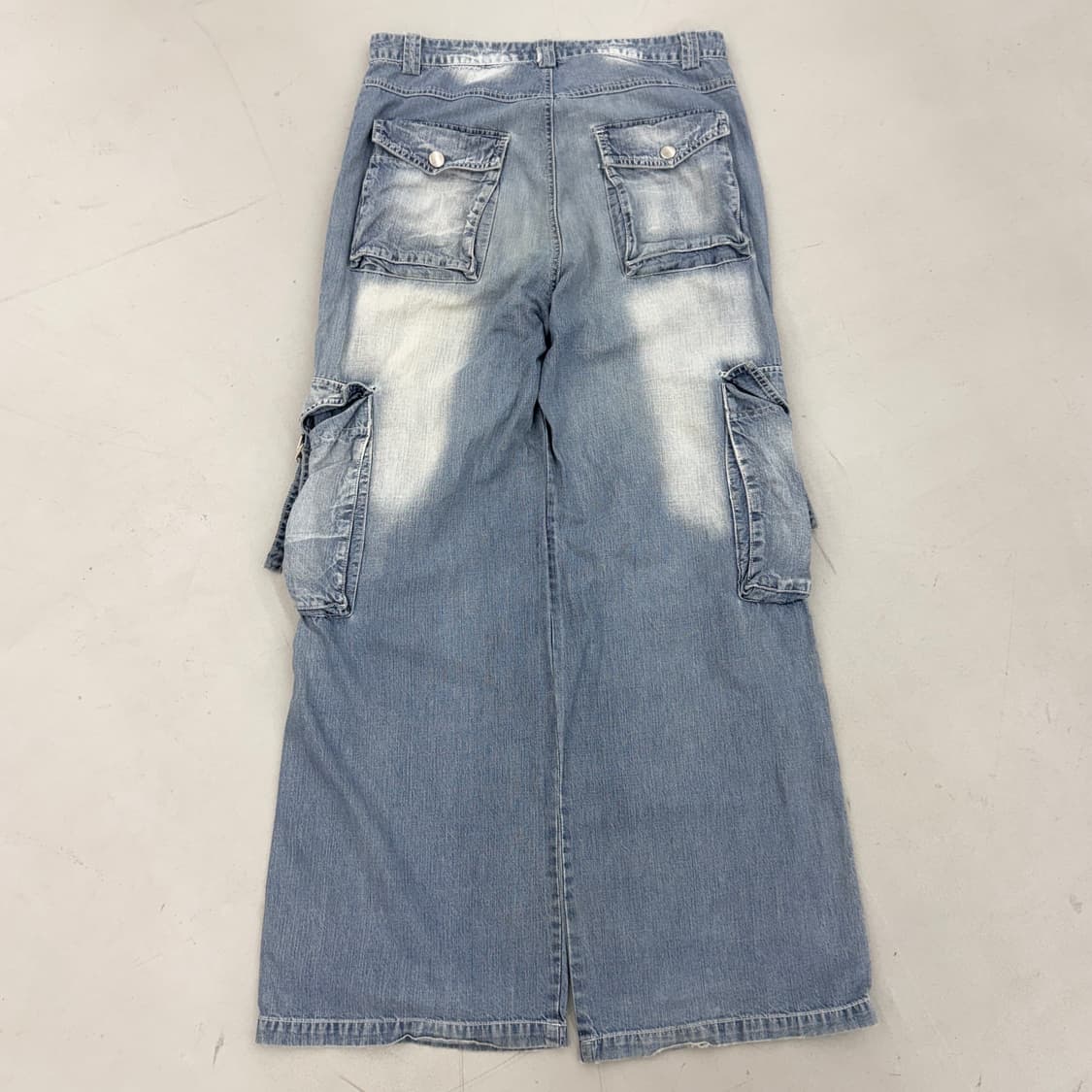 멀티포켓 Y2K 데님 탄창 와이드 빈티지 카고팬츠 상품이미지3