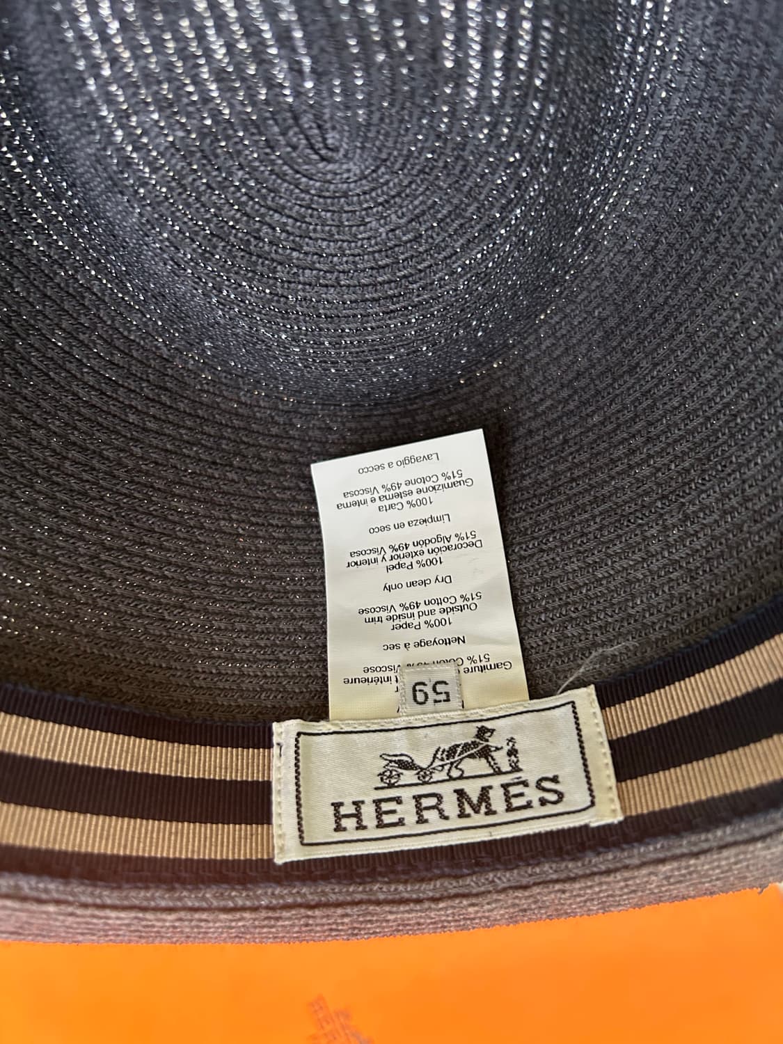 Hermes straw hat size59 상품이미지7