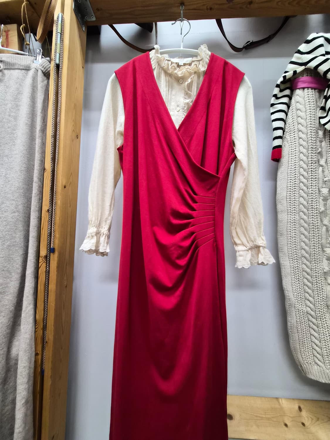 로렌 랄프로렌 스판셔링 원피스. 바네사브루노 프릴 울 블라우스 상품이미지2