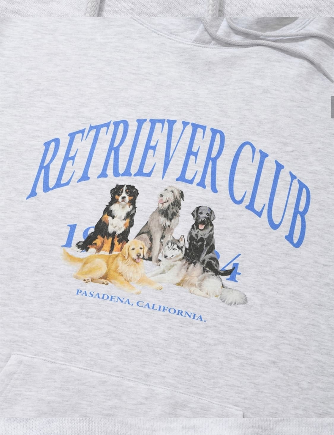 리트리버클럽_리트리버 프렌즈 후디_M(기모)_멜란지 그레이 상품이미지5