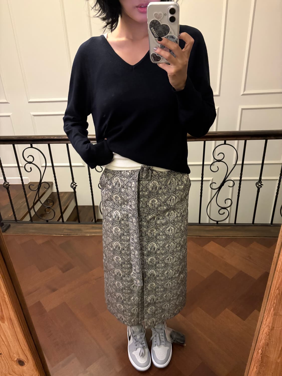 잉크 슬릿 롱스커트 상품이미지3