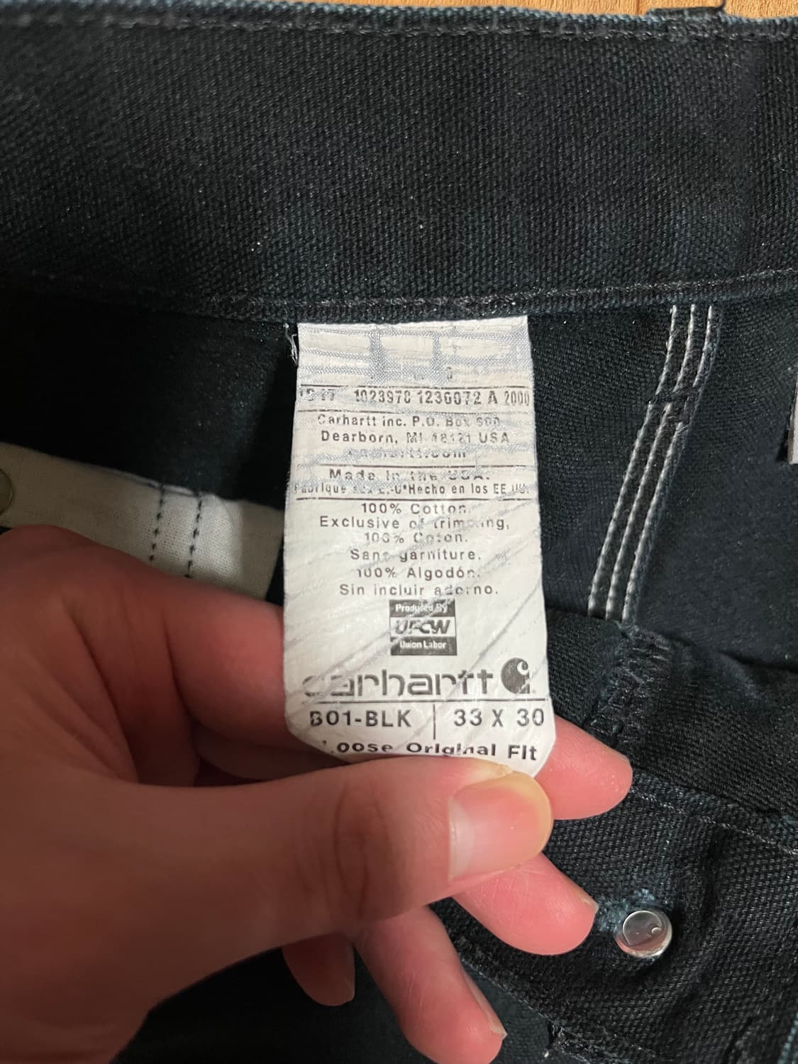 [33]칼하트 더블니 팬츠 블랙 USA 상품이미지4