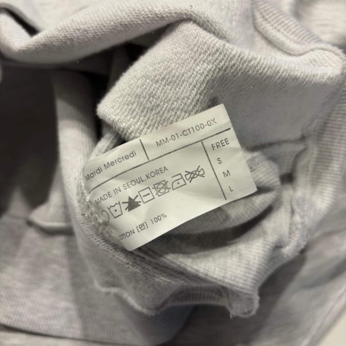 [os] 마르디 메크르디 플라워 맨투맨 그레이 C547 상품이미지6