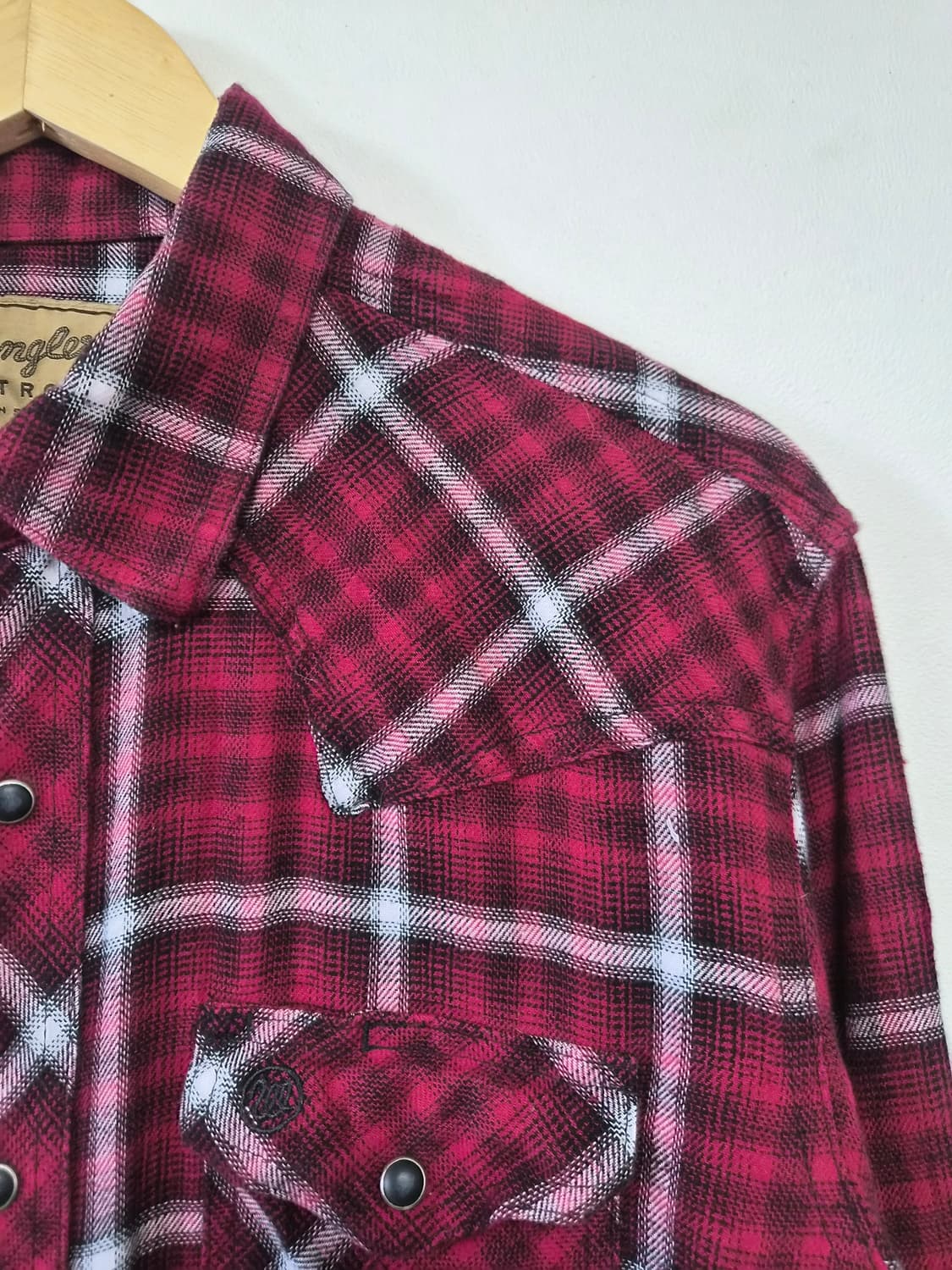 랭글러Wrangler 레트로 체크 웨스턴 셔츠 L사이즈 - S325 상품이미지3