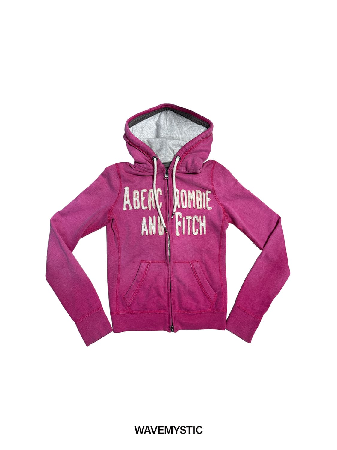 아베크롬비 앤 피치 로고 자수 후드집업 핑크 XS 상품이미지3