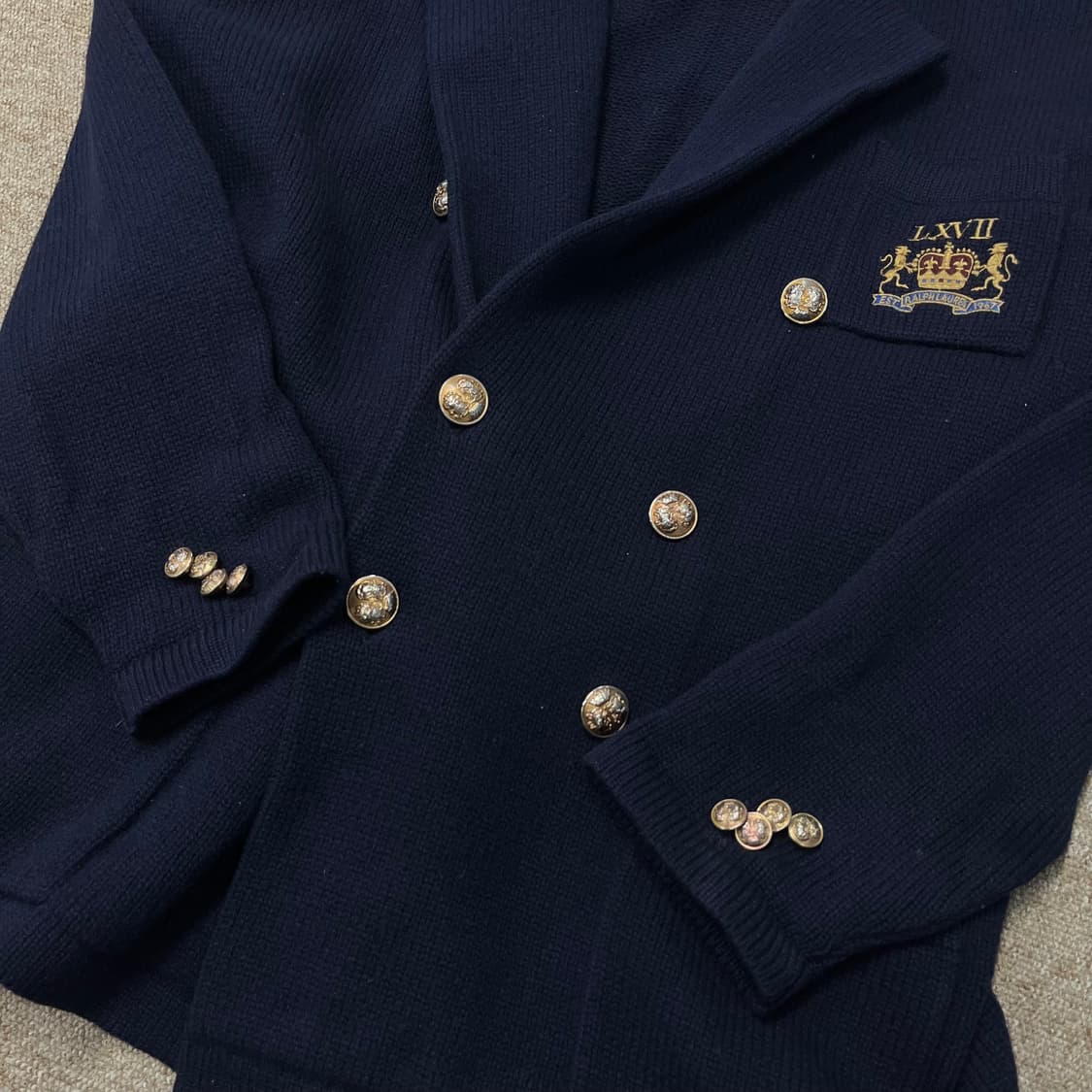 폴로 랄프로렌 90‘s 금장 울 블레이저 상품이미지3