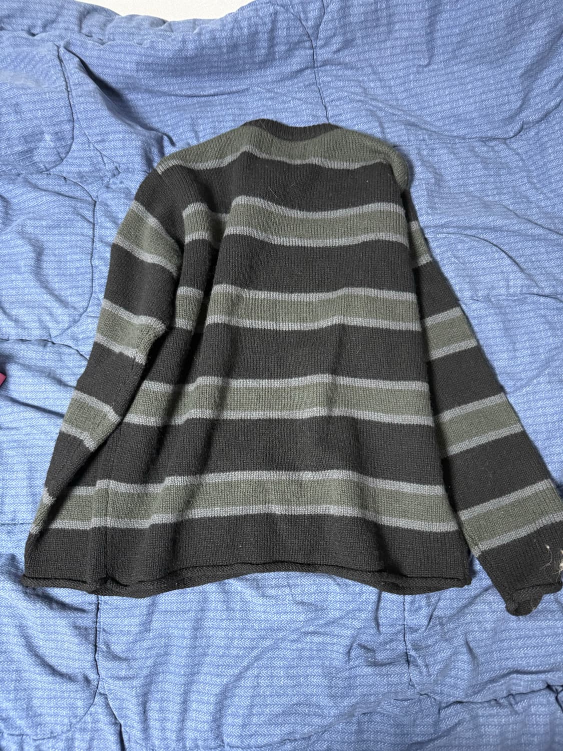 스투시 스트라이프 립드 울 니트 S 상품이미지3