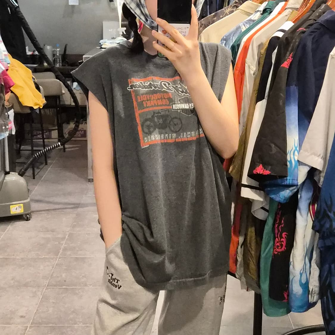 [NO.9] 할리 데이비슨 밀워키 위스콘신 엔진 시리즈 민소매 티셔츠 차 상품이미지2